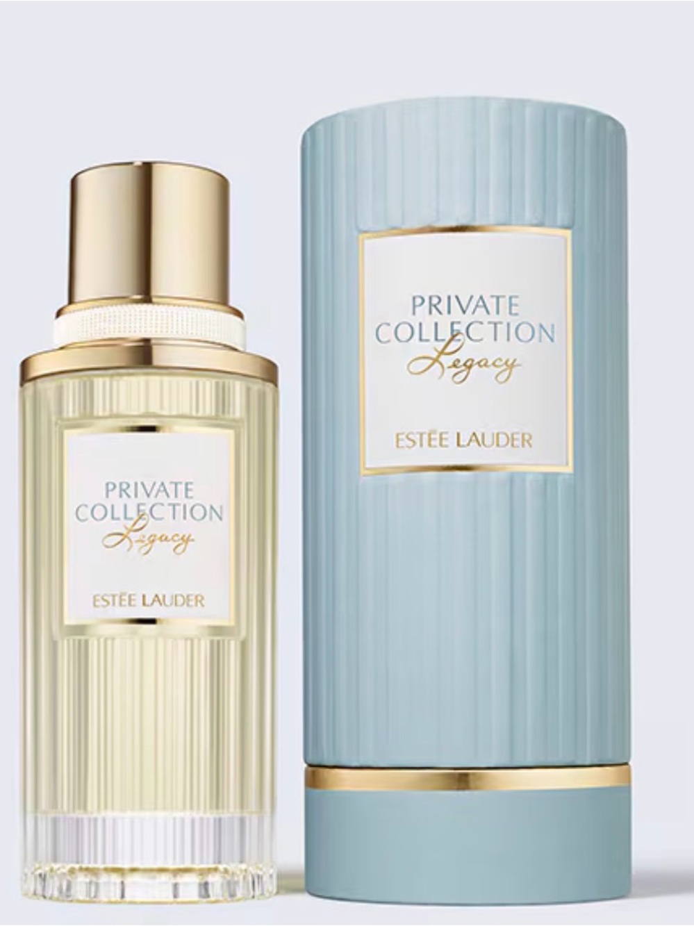 Estee Lauder Private Collection Legacy - Pale Blue & Gold Bottle Set .14oz NIB